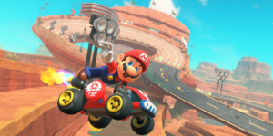 Mario Kart World 2026 featuring colorful racing tracks, Nintendo characters, vehicles, and exciting gameplay from the new racing game.